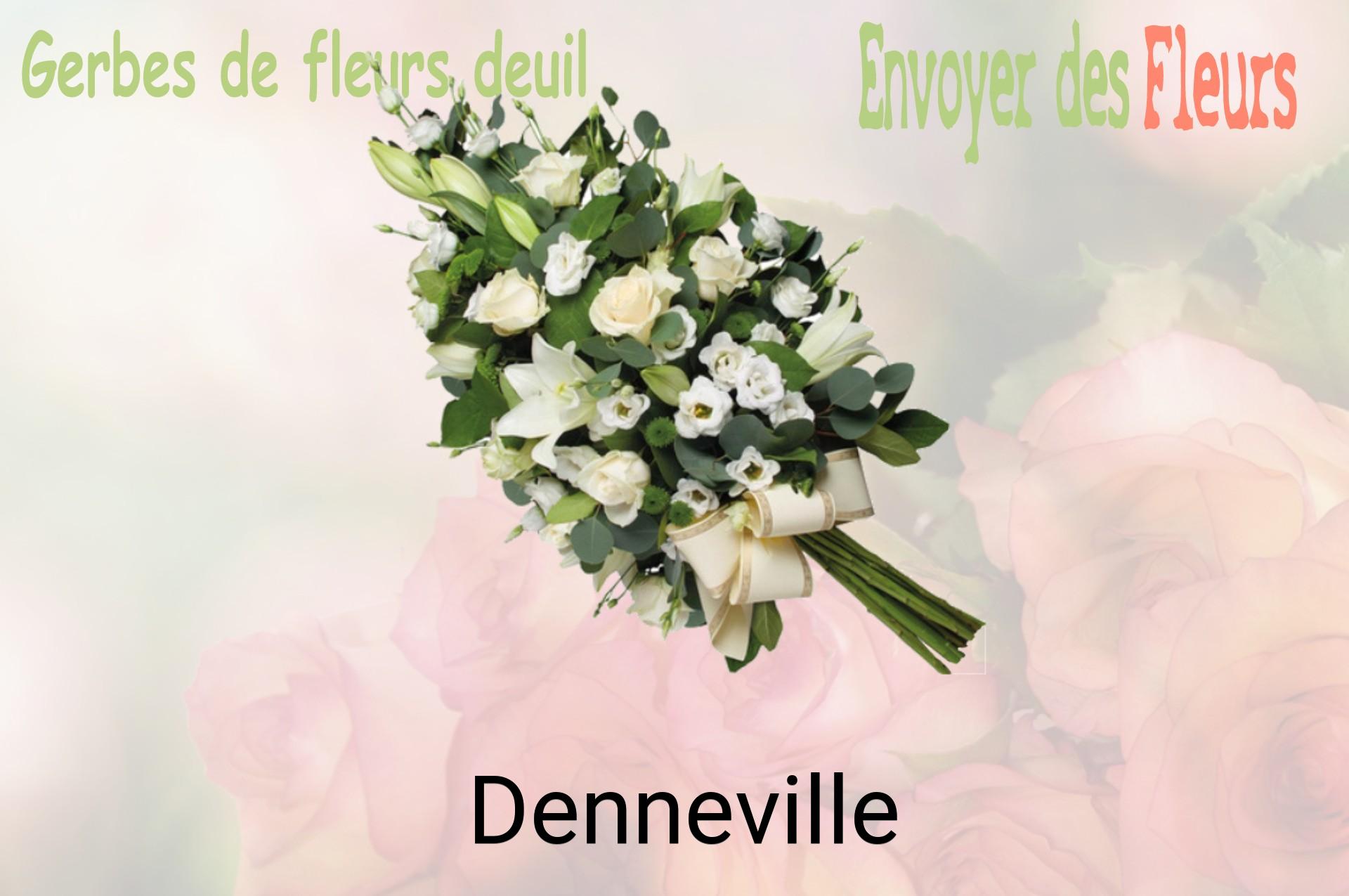 Gerbe de fleurs de deuil livrée à Denneville